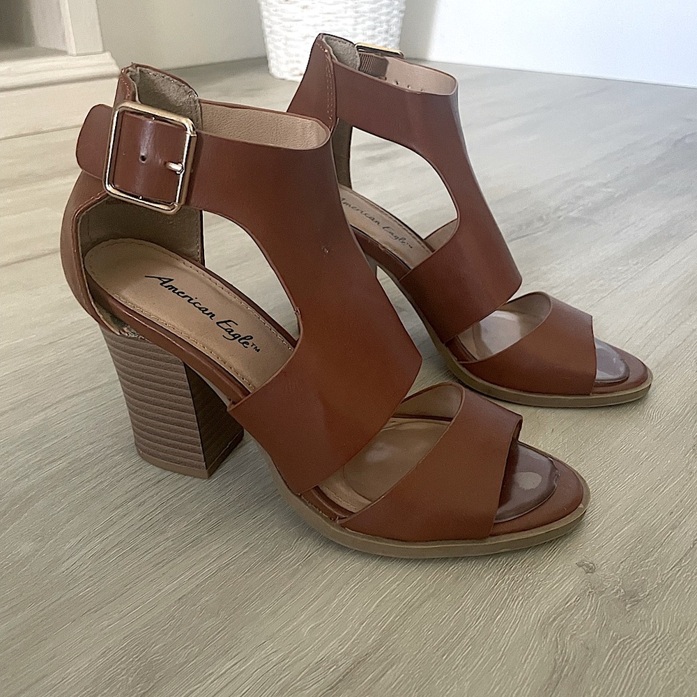 American Eagle, Women’s 6, Brown, Chunky Heel